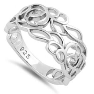 Sterling silver Woven Rose